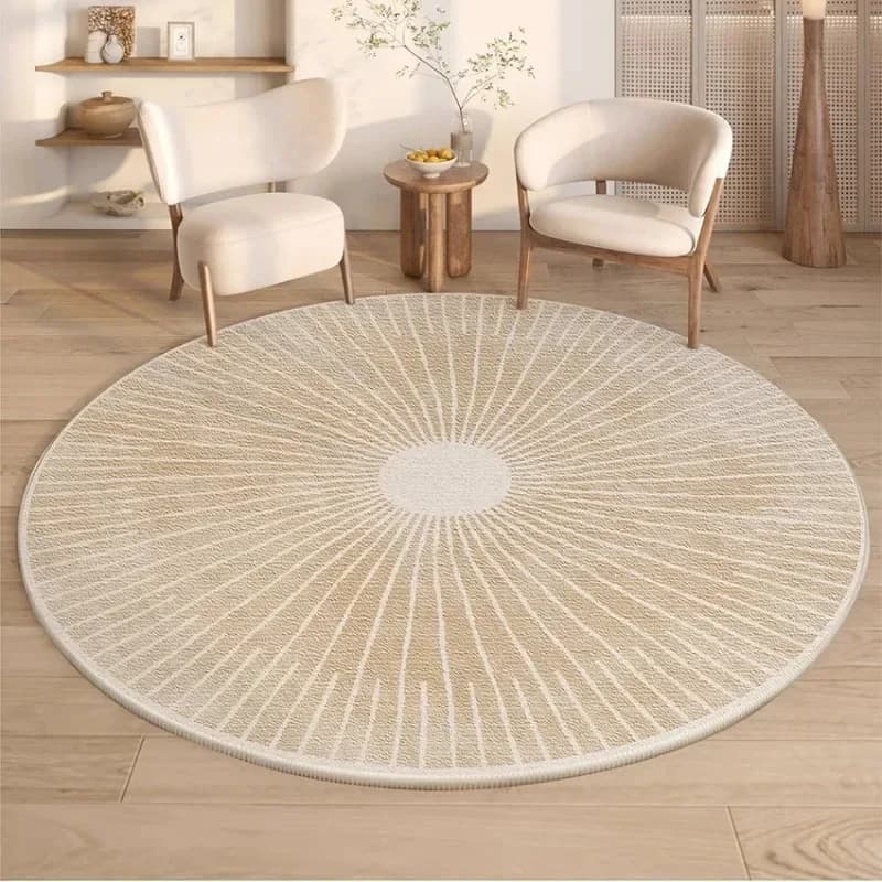 Modern Round Minimalist Bedroom Rug