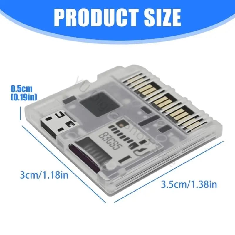 96BA Gaming Accessories for Console Game Card Reader Injection Molded Transparent Case Game Console Cartrige Adapter