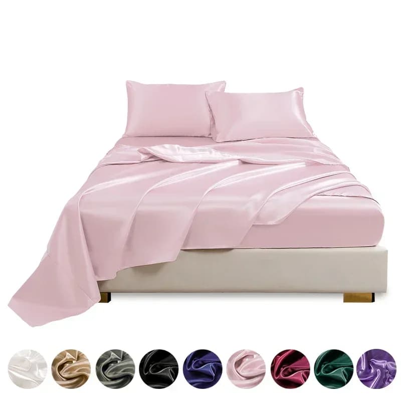 Satin Queen Bed Sheets Set
