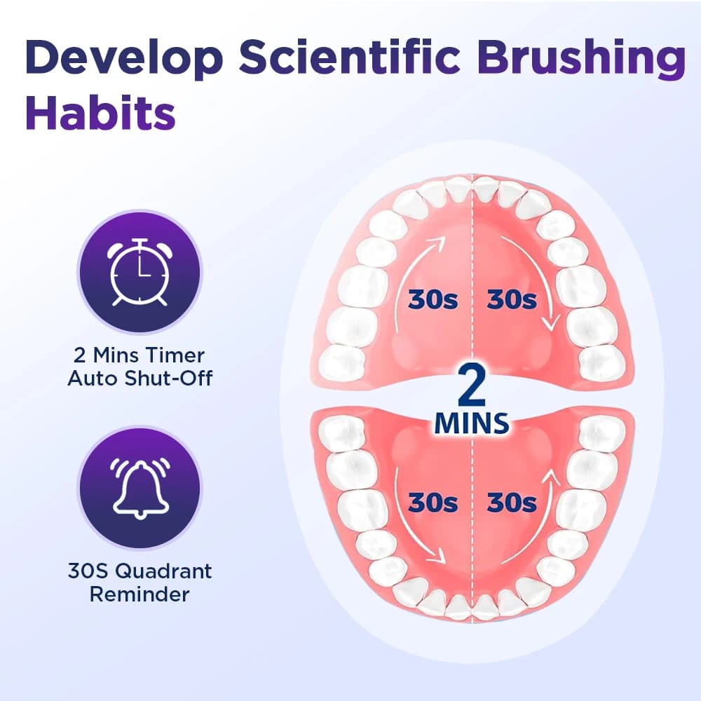 Electric Toothbrush 5-Mode Rotating Rechargeable IPX7