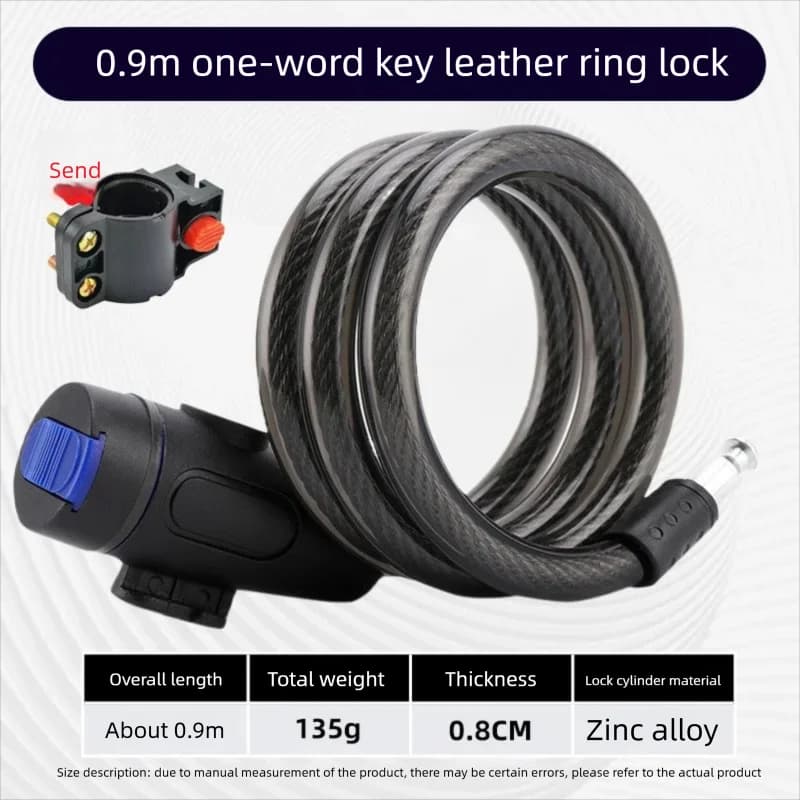 Steel Cable Bike Lock with Key