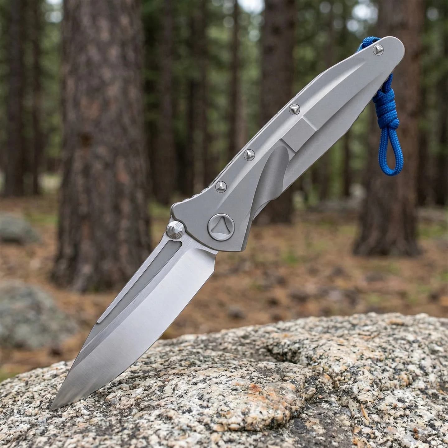 Delta - Compact High-Strength Folding Knife, EDC Personalized Knife, Titanium Alloy Handle, Home Use Fruit Cutting Knife