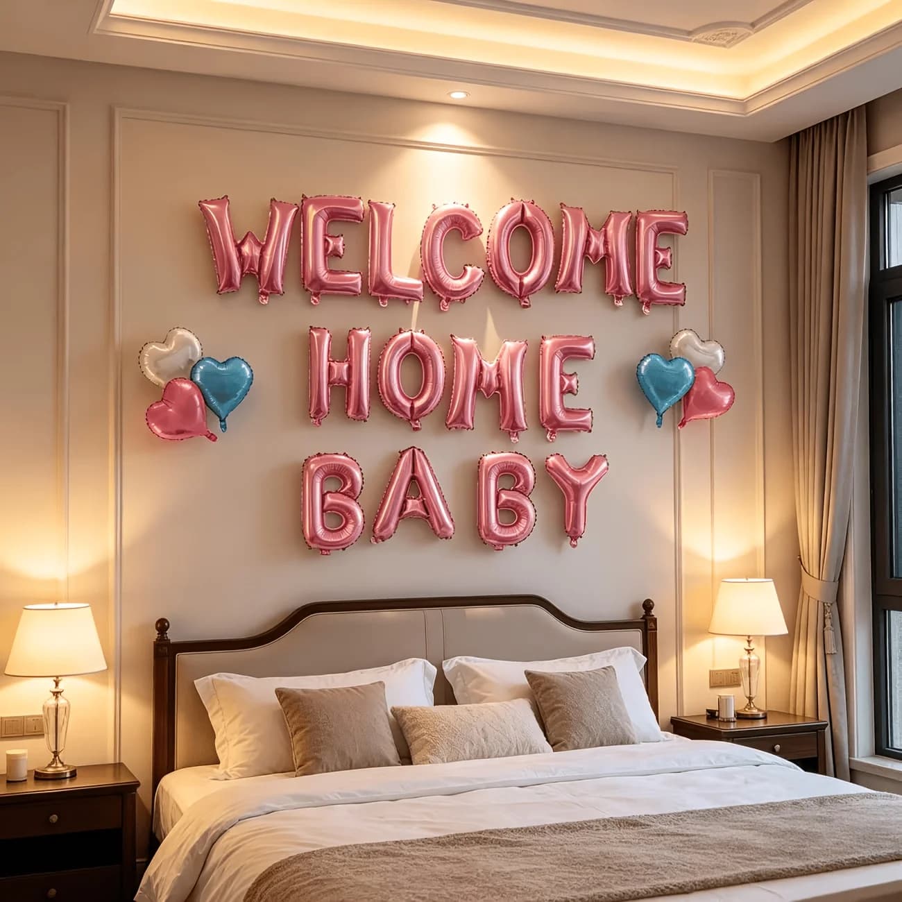 Gender Reveal Party Balloons Pink and Blue