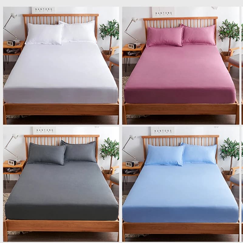 Cotton Fitted Sheet with Elastic Bands