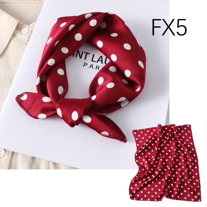Women's Square Silk Retro Head Scarf