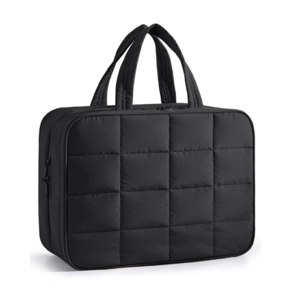 Toiletry Bag, Portable Hanging Storage Pouch with Hook, for Travel-Size Shampoo, Hairbrush Sets & Makeup Accessories