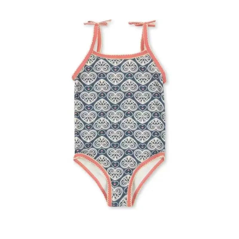 New Kids Swimwear 2026 Summer Floral Printed Girl Swimsuit Beach Wear Bathing Suit Baby Bikinis Set Clothes