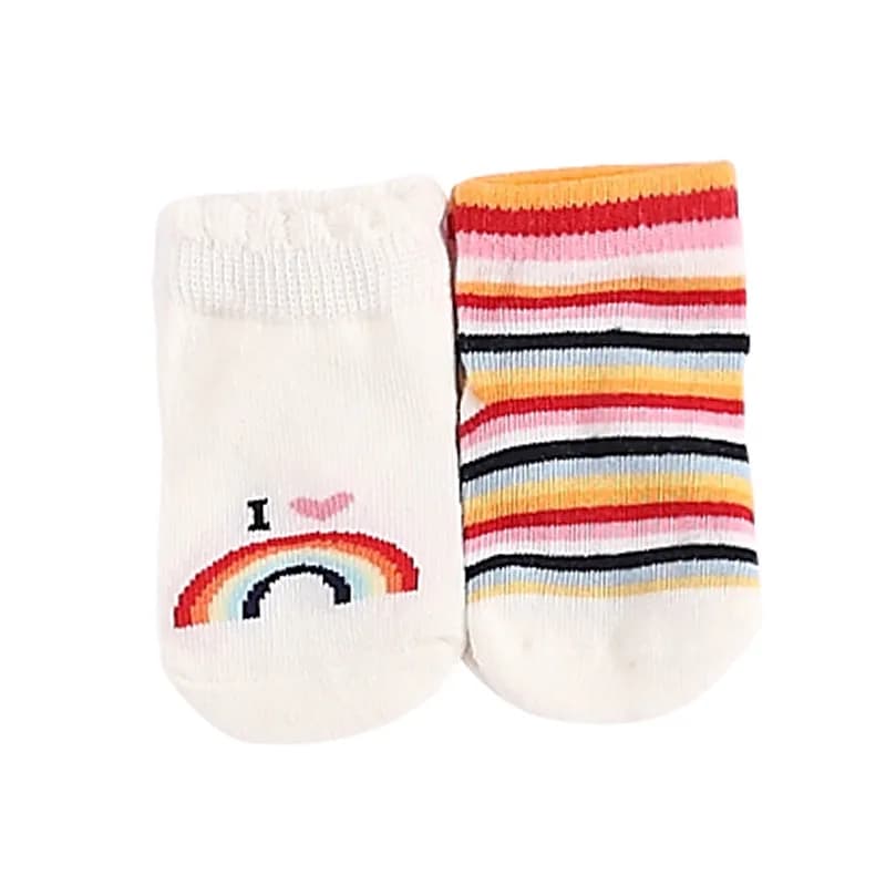 Newborn Baby Crew Socks Mama Papa 2-Pair