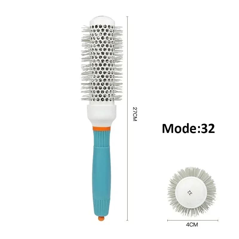 Professional Salon Hair Styling Brush Round Barrel Curly Hair Comb  Wet and Dry Dual Use Hairbrush Roller Tools Hairderssing Com