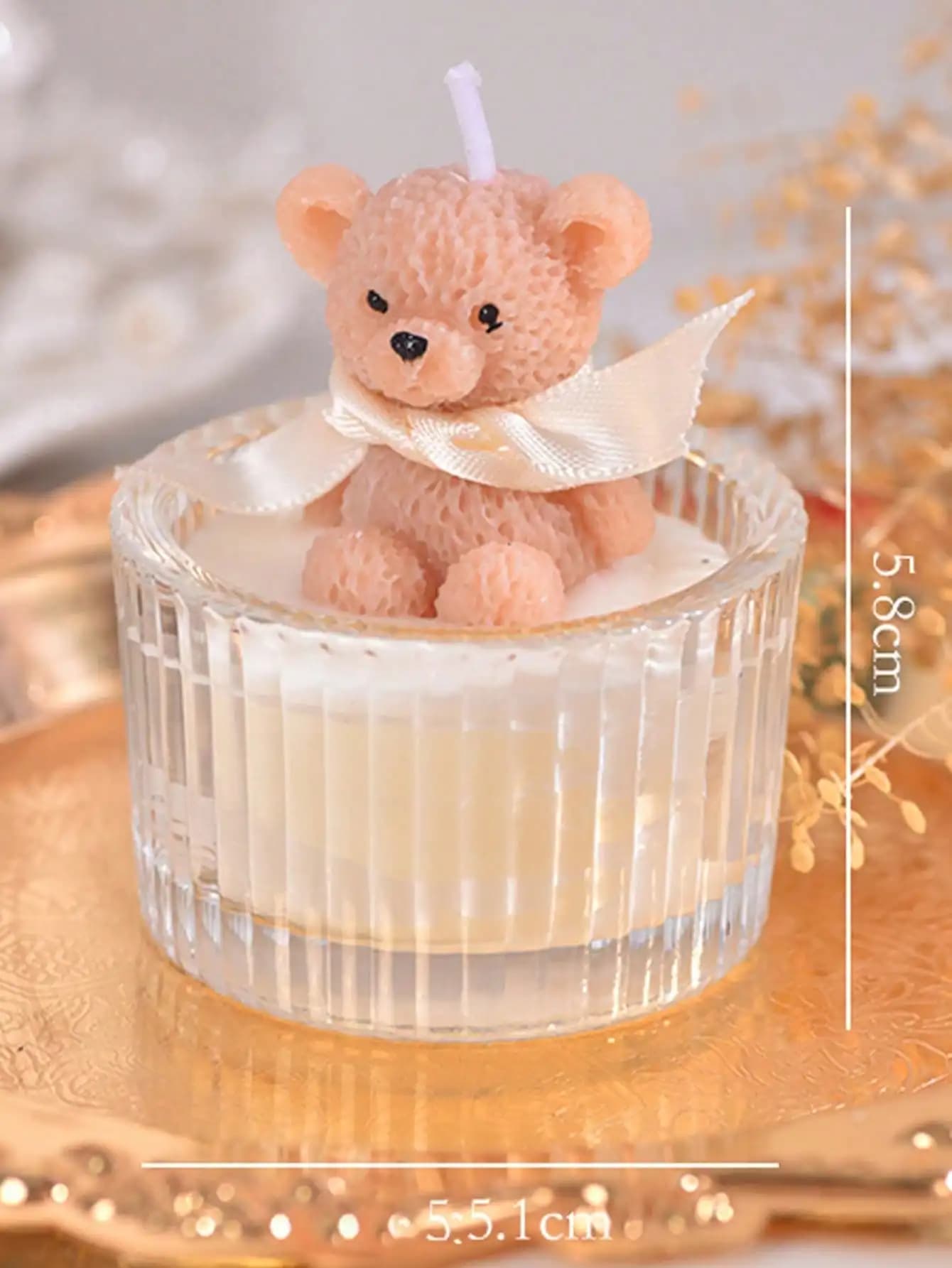 Valentine's Day Gift - Glass Bear Scented Candle, It Is Both Novel and Practical, and Can Also Create a Romantic Atmosphere.