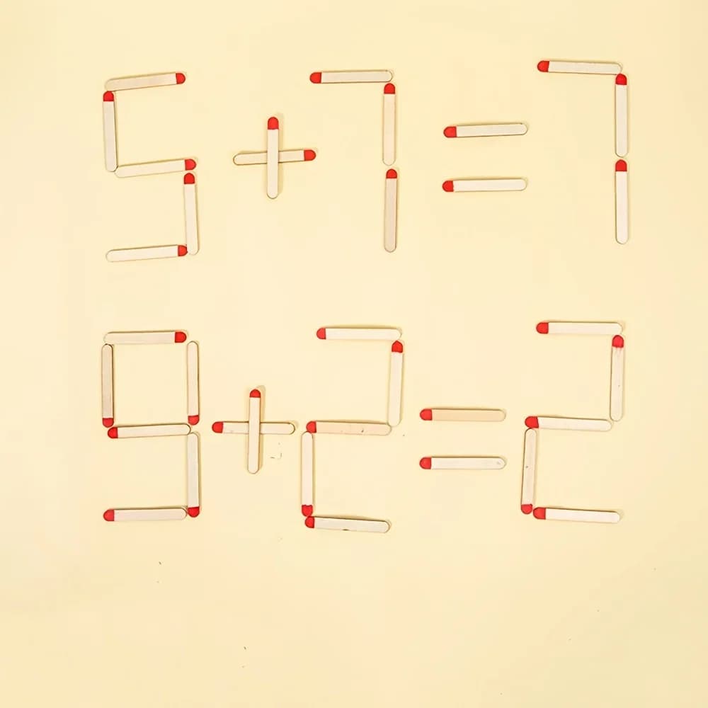 Wooden Matchstick Logic Puzzle Game