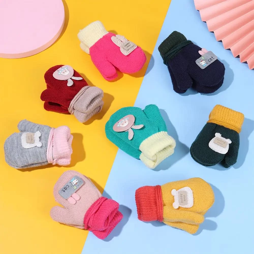 Toddler Winter Knitted Mittens