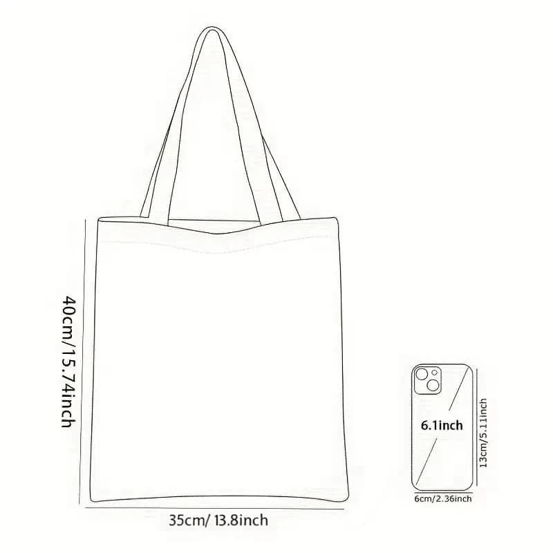 Personalized Fabric Photo Text Logo Tote Bag