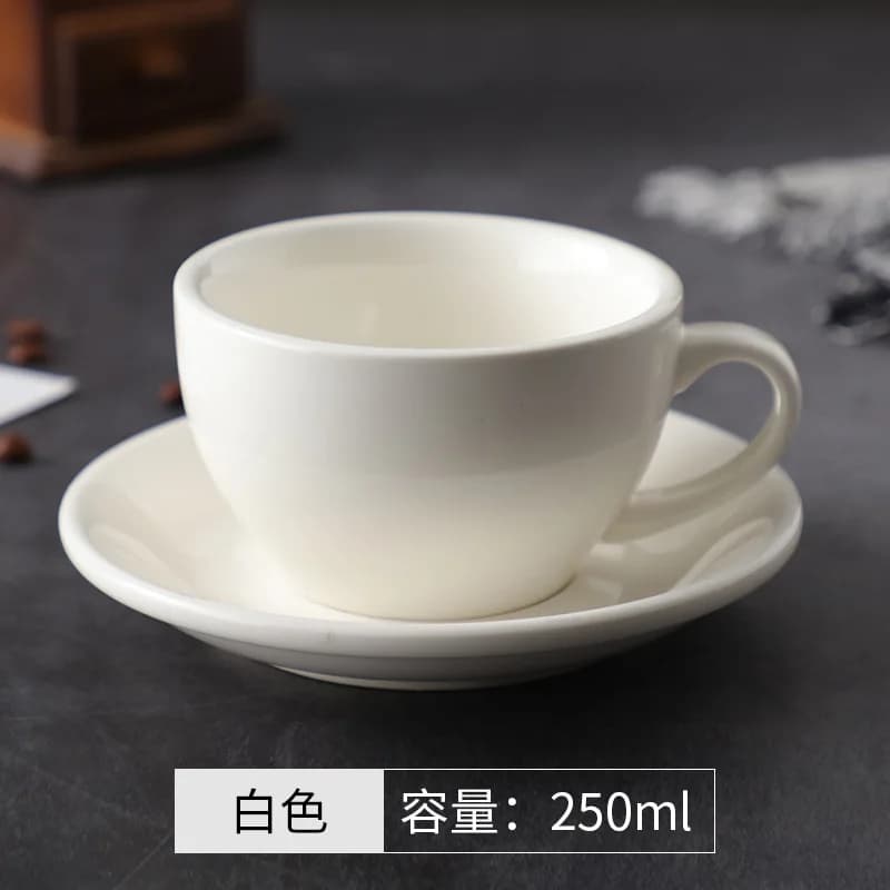 250ml Thickened Cup Large Capacity Creative Latte Art Cup Retro Colored Coffee Cup Afternoon Tea Dessert Tea Mug Home Decoration