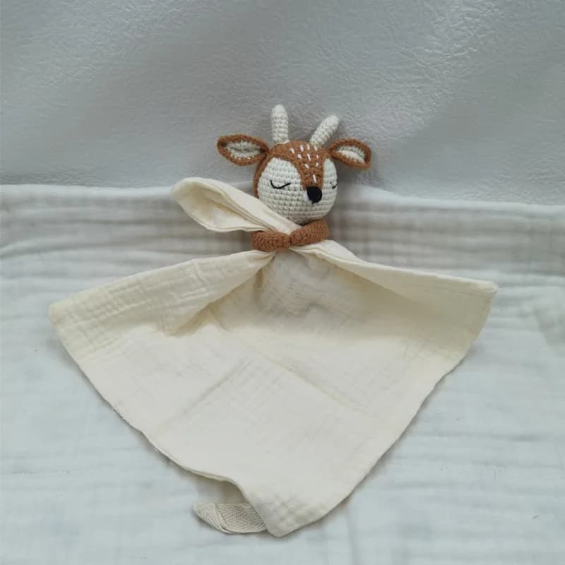 Baby Soother Appease Towel Bib Soft Bunny Bear Lion Sleeping Doll Teether Infants Comfort Sleeping Nursing Cuddling Doudou