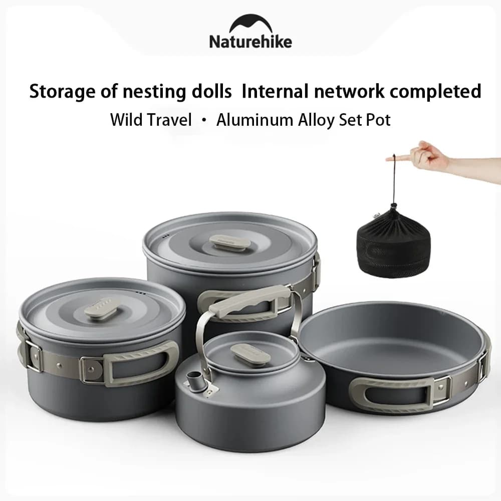 Camping Cookware Cutlery Sets Camping Pot Sets Lightweight Camping Accessories Backpacking Hiking Gear