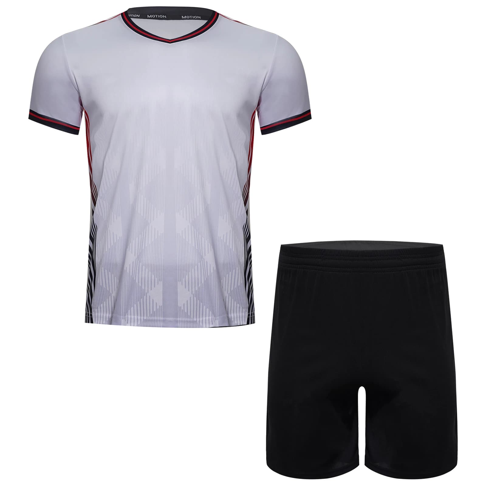 Men's V-Neck Graphic Print Training Uniform Set