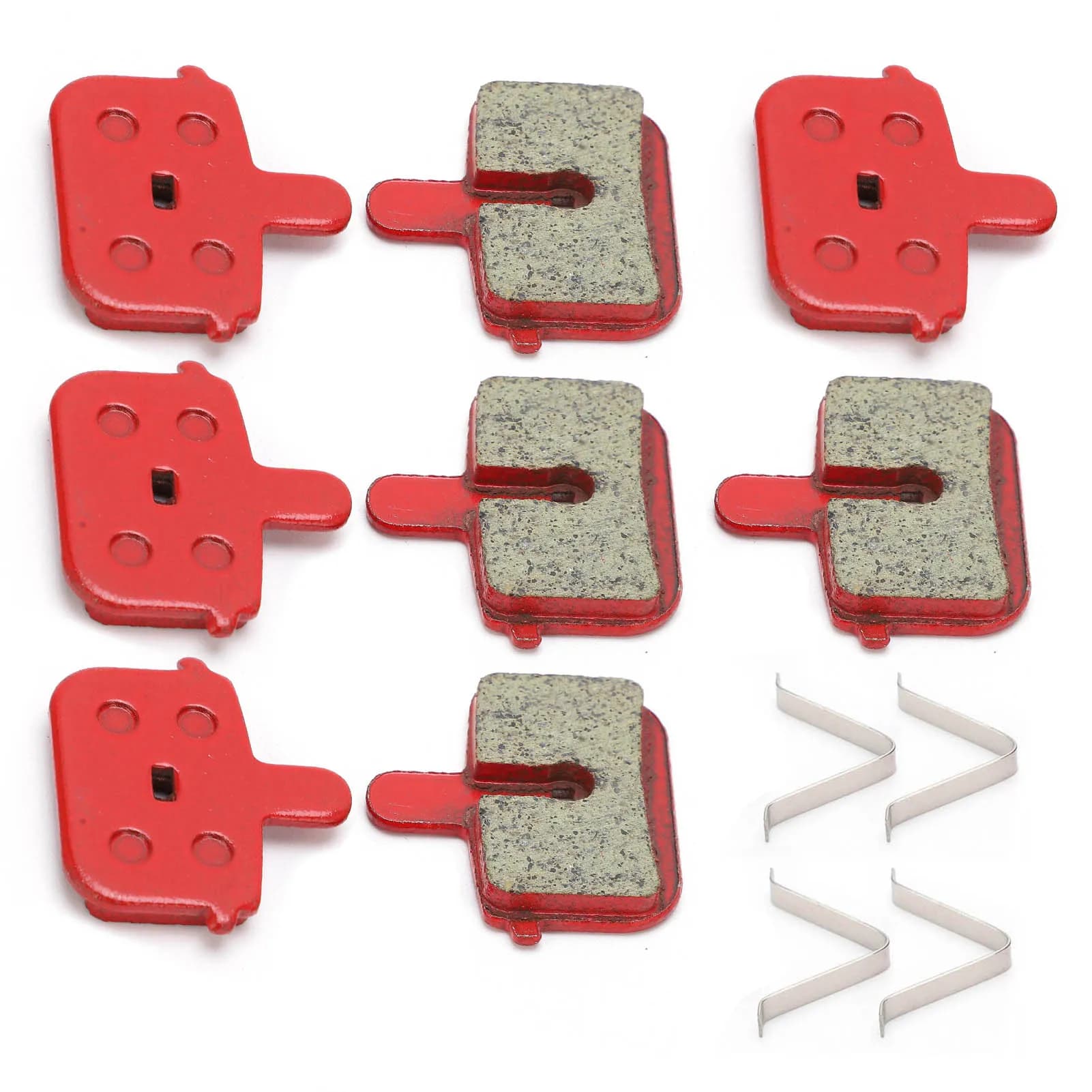 Bicycle Brake Pads Resin Semi-Metal 8 Pack