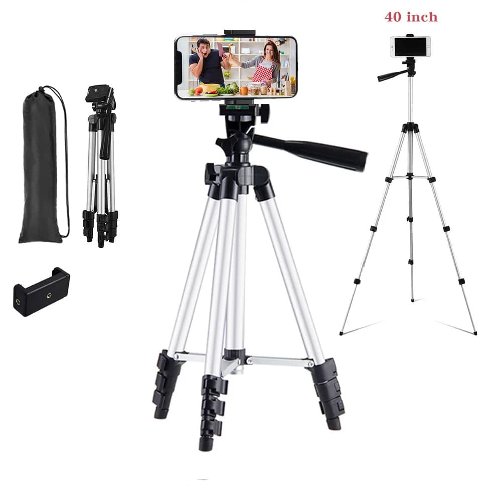 Universal Camera Tripod Stand with Phone Holder