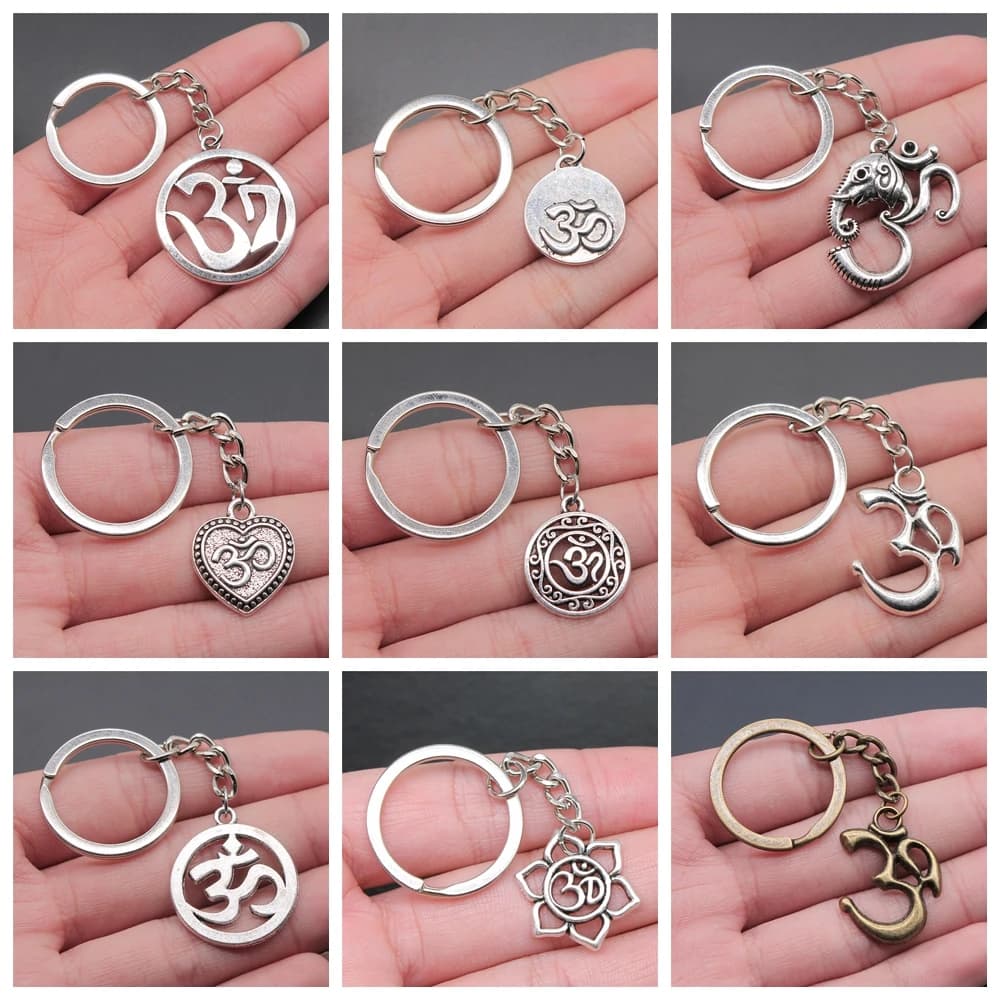 Om Symbol Yoga Keychain Pendant