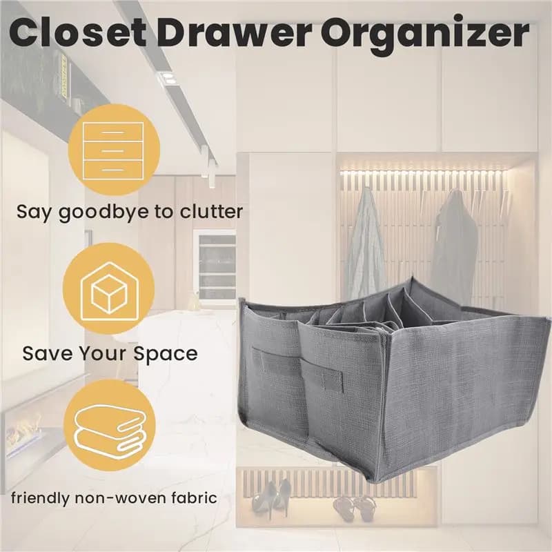 Drawer Closet Organizer with Compartments