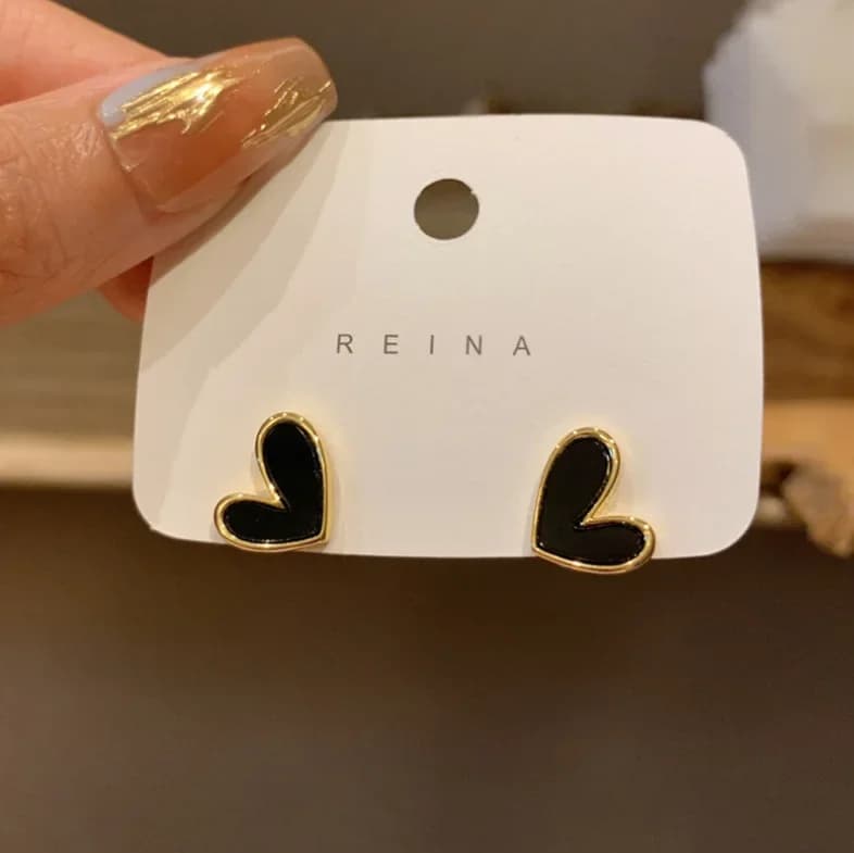 Heart Pearl Drop Earrings