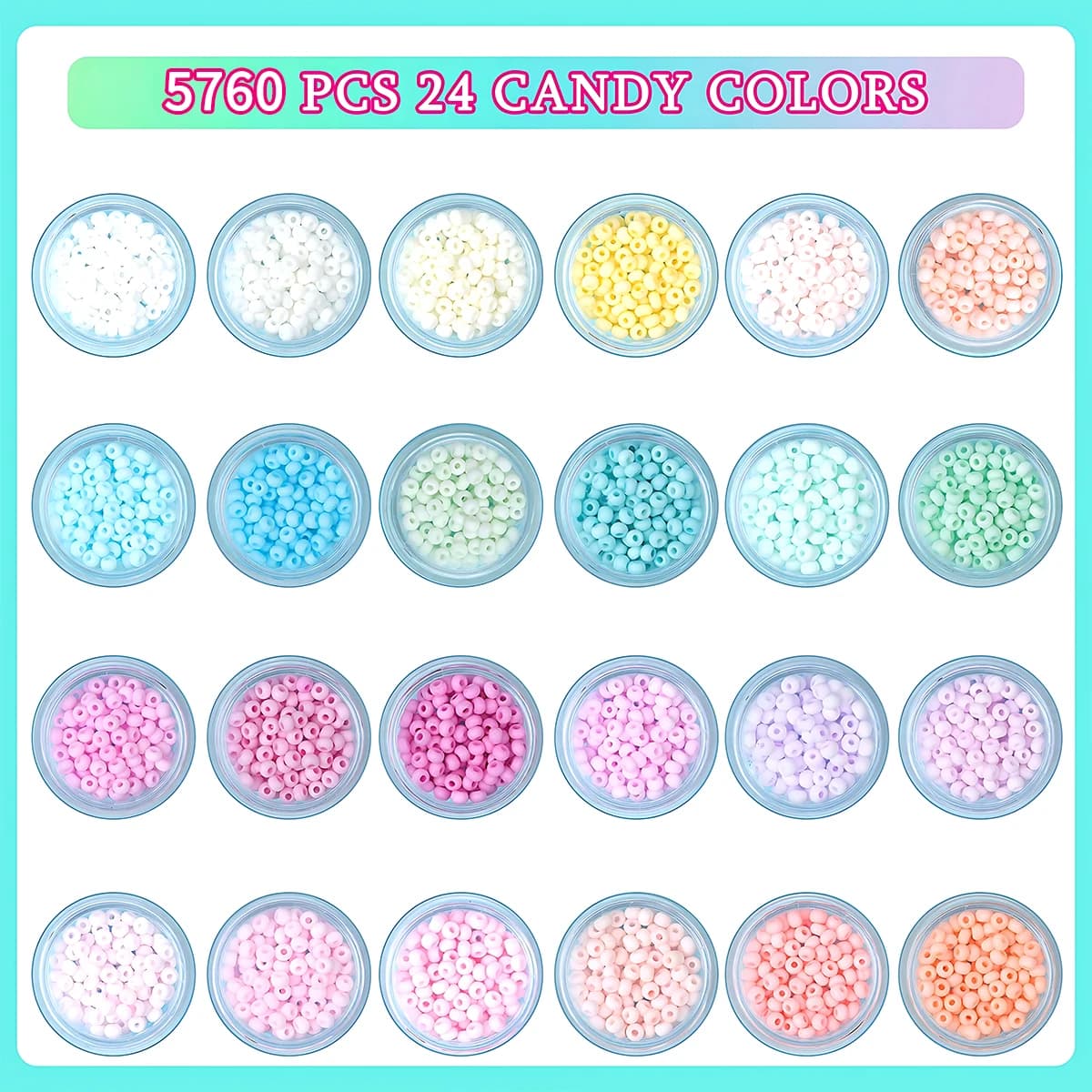 3mm Seed Beads Jewelry Making Kit 24 Colors
