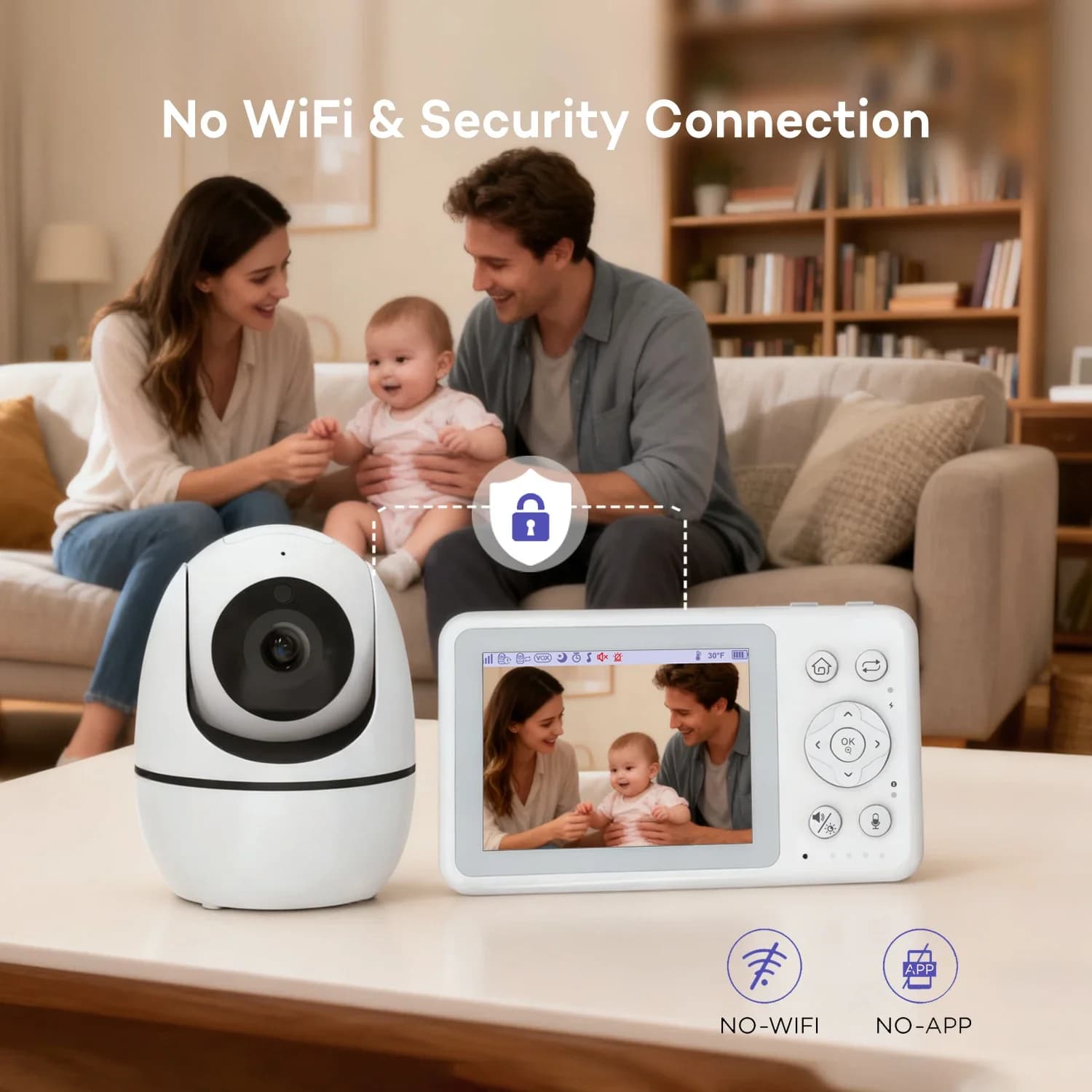 Video Baby Monitor with PTZ Camera and Two-Way Audio