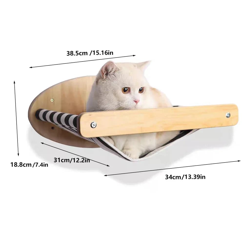 Wall Mounted Cat Shelf with Perch