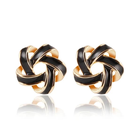 Enamel Flower Stud Earrings