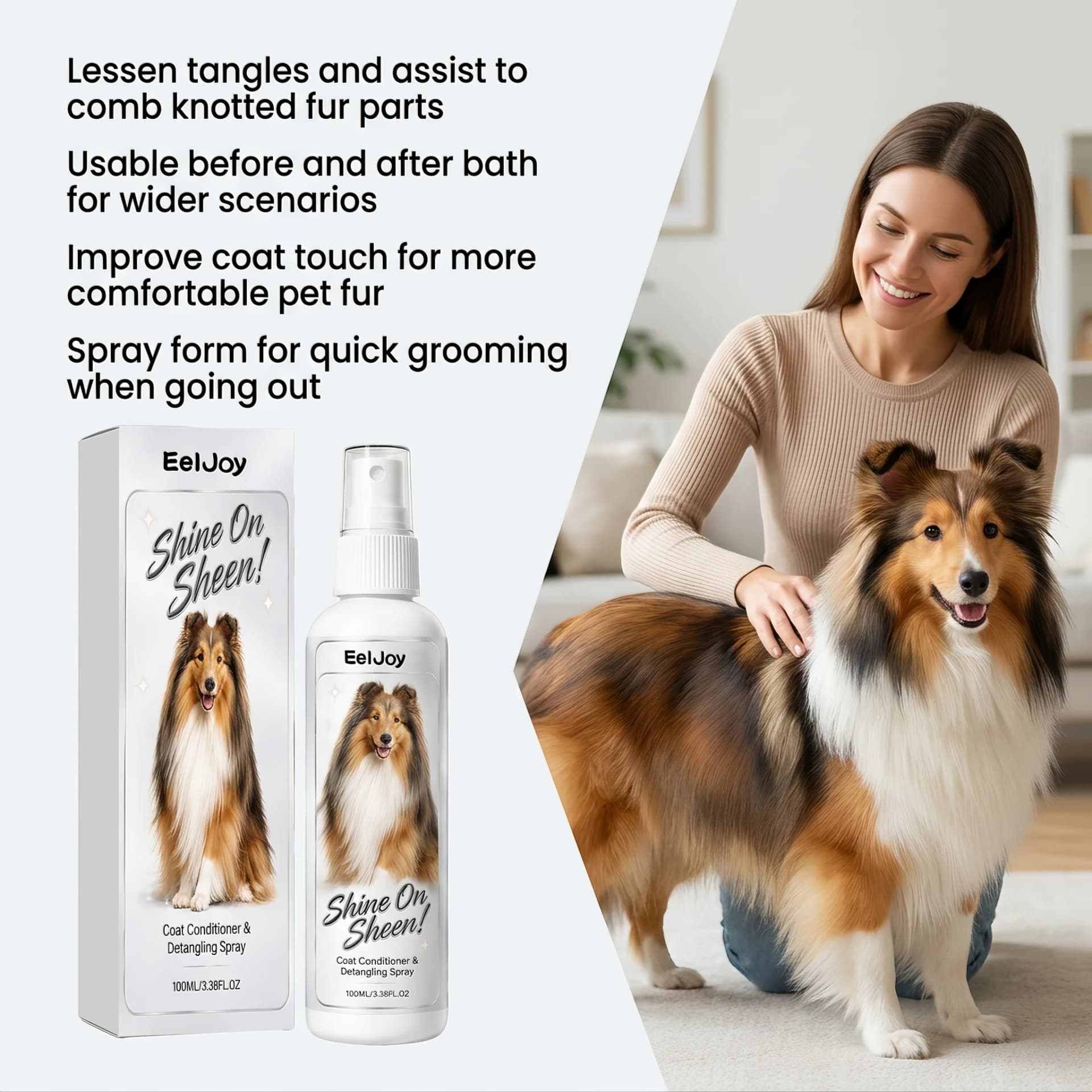 Pet Coat Detangler Conditioner Spray