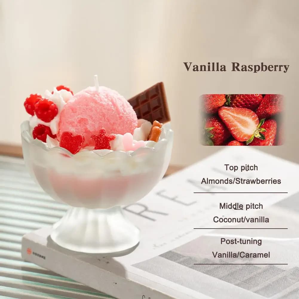 Ice Cream Scented Candle in Glass Jar