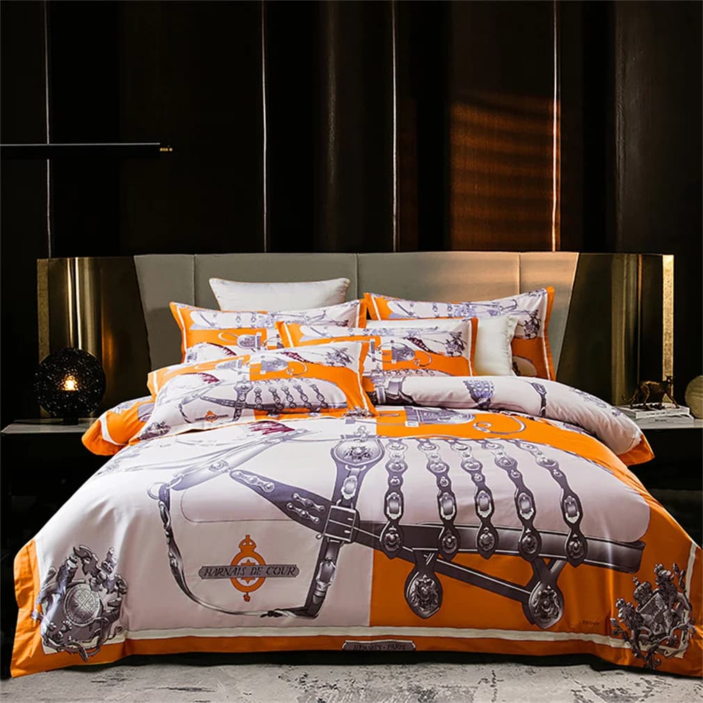 Microfiber Embroidery Bedding Set with Duvet Cover