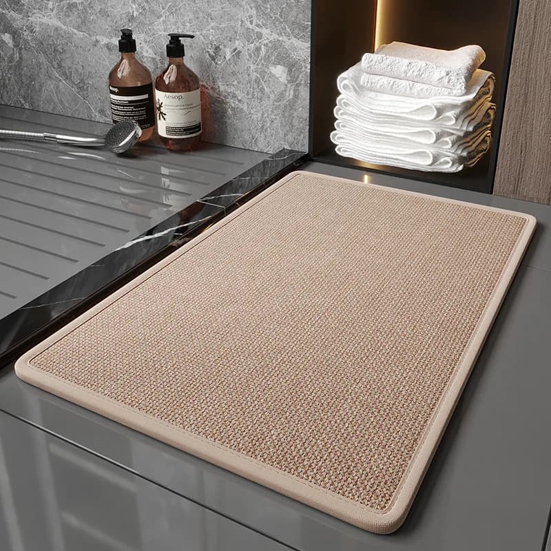 Linen Woven Bath Mat