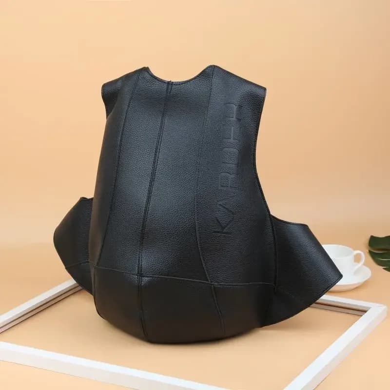 Korean Style PU Leather School Backpack