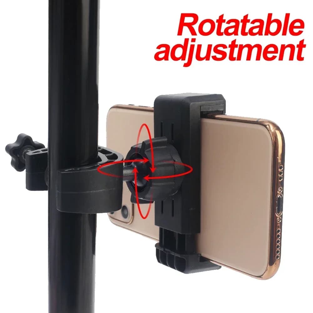 Tripod Phone Bracket Universal Clip-on CellPhone Holder Webcast Fixed Clip Accessories for iPhone Samsung Xiaomi