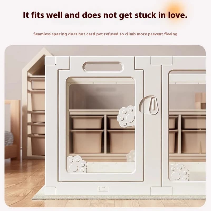 Indoor Clear Acrylic Pet Playpen Easy Assemble Transparent Dog Playpen for Puppy Bunny Cat Pig - Pet Barrier