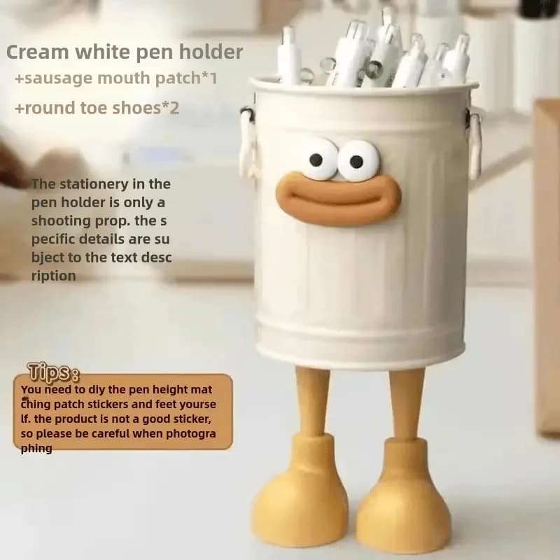 Cartoon Personality Pen Holder Bucket