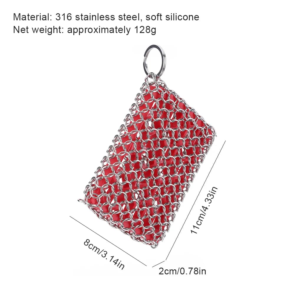 Cast Iron Chainmail Scrubber
