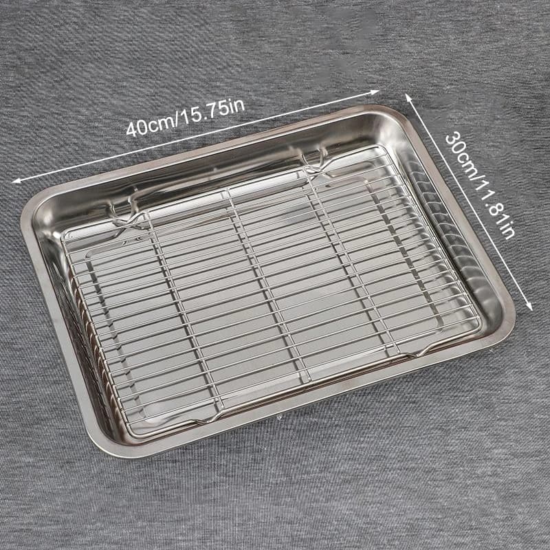 Stainless Steel Baking Pan Set with Cooling Rack