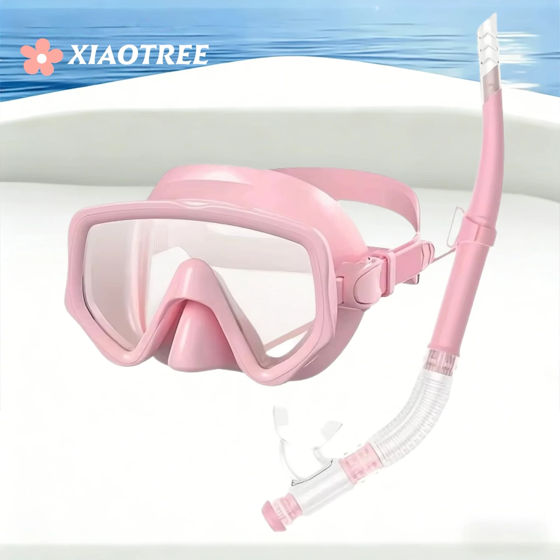 Adult Panoramic Diving Mask Snorkel Set