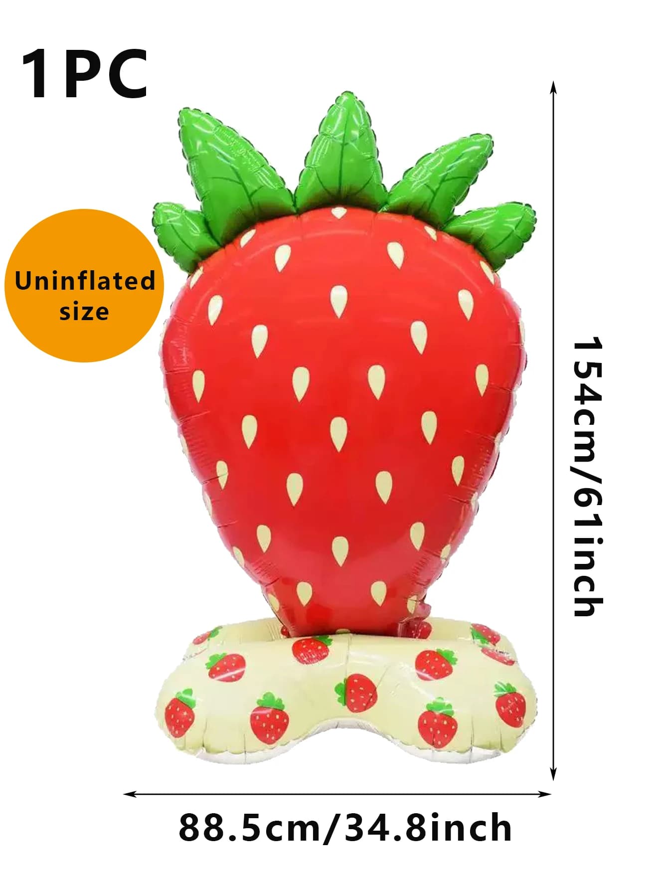 1 pack of strawberry, lemon, watermelon, avocado, carrot, pineapple standing balloons for birthday party theme party decoration