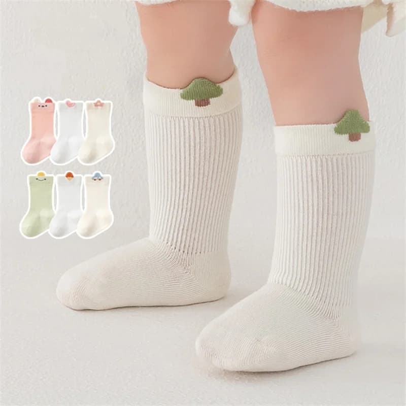 Cotton Baby Socks 3-Pair Set