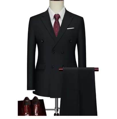 Men's Double Breasted Peak Lapel Blazer