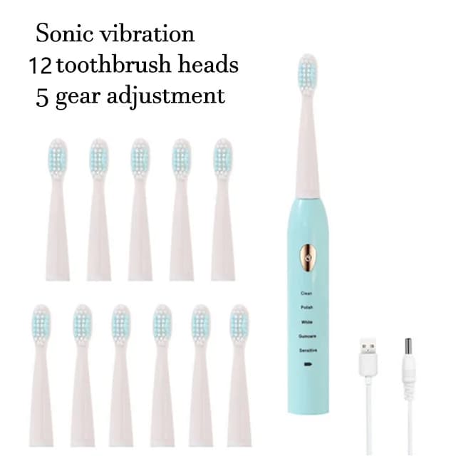 Electric Toothbrush USB Rechargeable IPX7 Waterproof