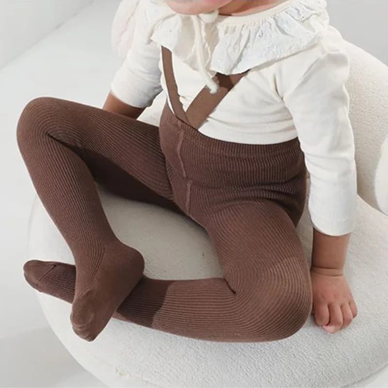 Cotton Elastic Suspender Tights for Girls