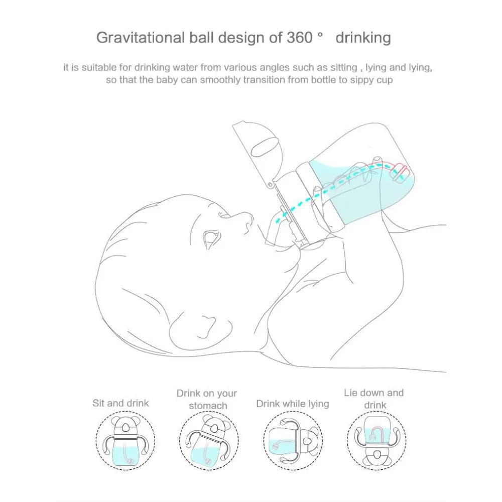 Cartoon Animal Sippy Cup 300ml Leak-Proof