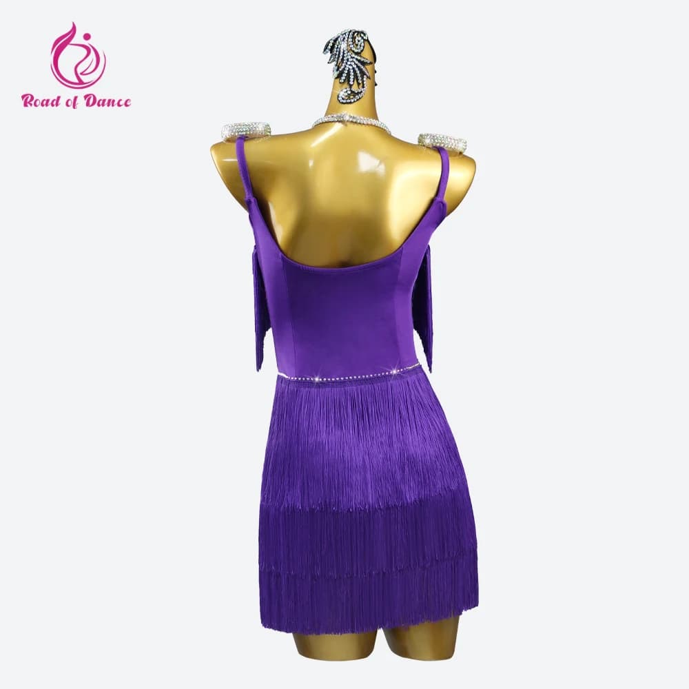 Latin Dance Costume Fringed Skirt Ballroom