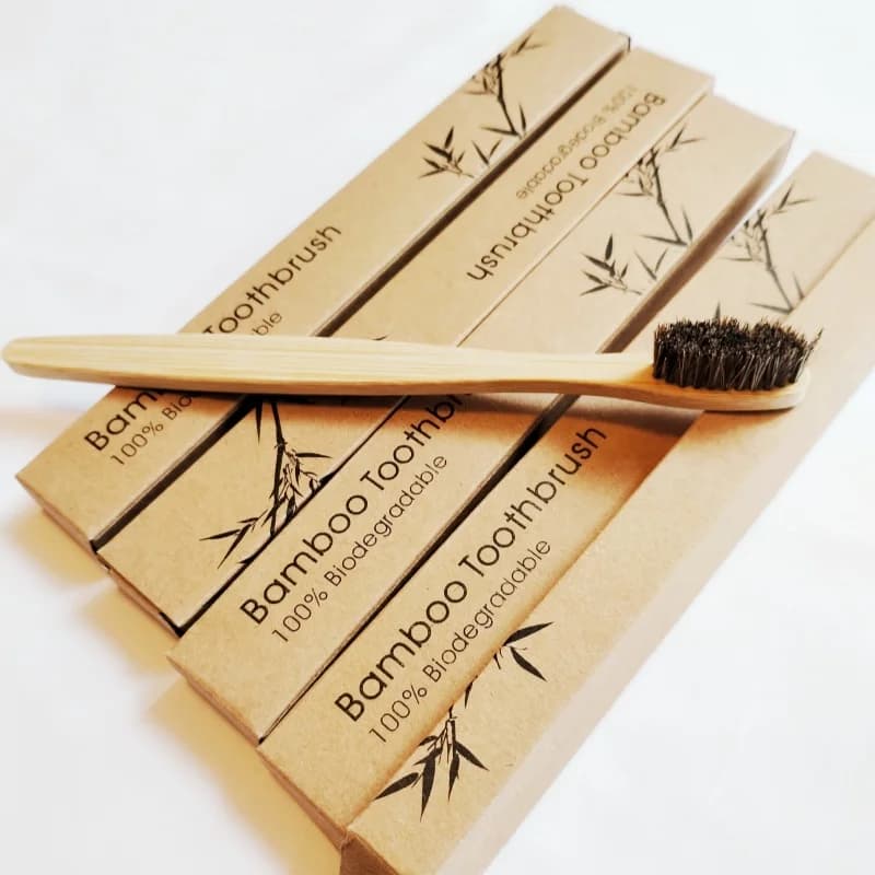 Bamboo Toothbrush with Natural Horse Bristles