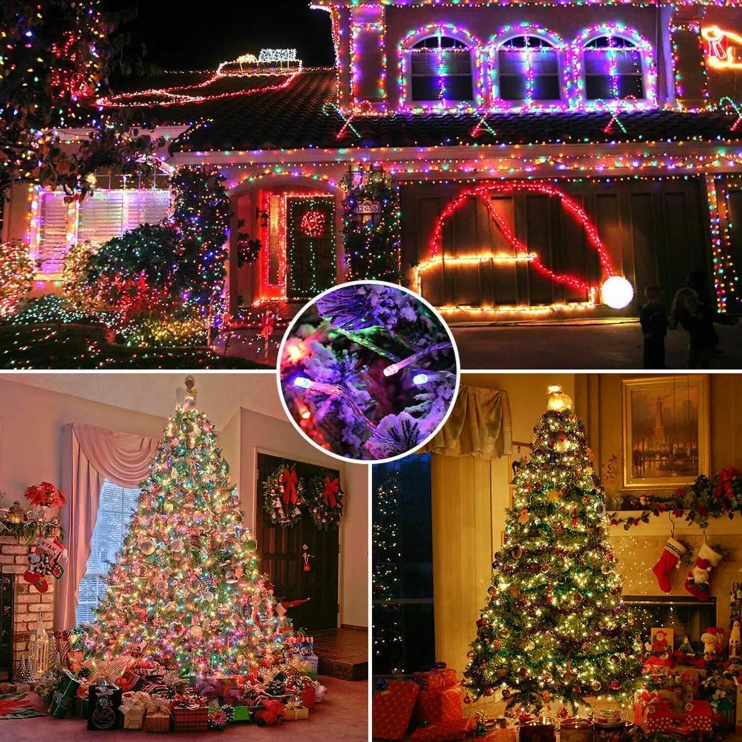 Solar LED String Lights 300 Count 8 Mode
